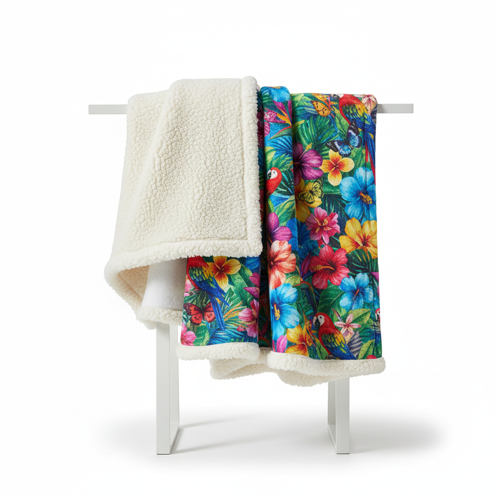 Customized Sherpa Blankets with digital print custom pattern